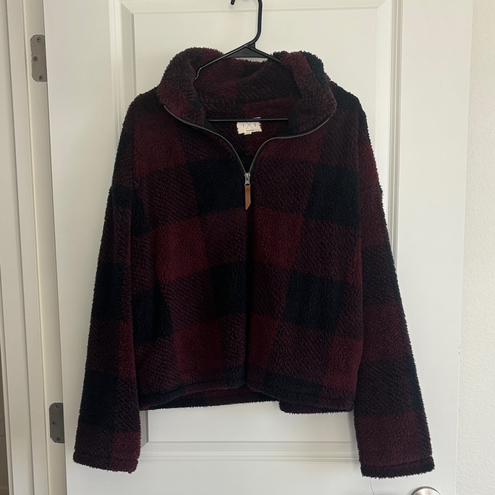 Plaid Zip-Up Jacket